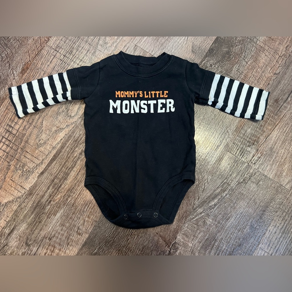 Carters “Mommy’s Little Monster” Long Sleeve Bodysuit